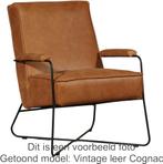 Taupe leren moderne design stoels - Toledo Leer Mocca (taup, Huis en Inrichting, Fauteuils, Nieuw, Ophalen of Verzenden, 50 tot 75 cm
