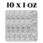 10 troy ounce - Zilver .999 - 10 x 2022 1 oz $1 AUD