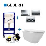 Geberit UP100 Toiletset set10 Wiesbaden Stereo Mat Wit met, Doe-het-zelf en Verbouw, Sanitair, Nieuw, Overige typen, Ophalen of Verzenden