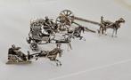 Miniatuur figuur - Paarden (4) - .835 zilver, Antiek en Kunst