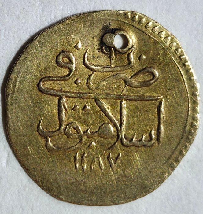 Ottomaanse Rijk. abdul hamid. Gold 1/4 Altin 1187 (9), Postzegels en Munten, Munten | Europa | Niet-Euromunten