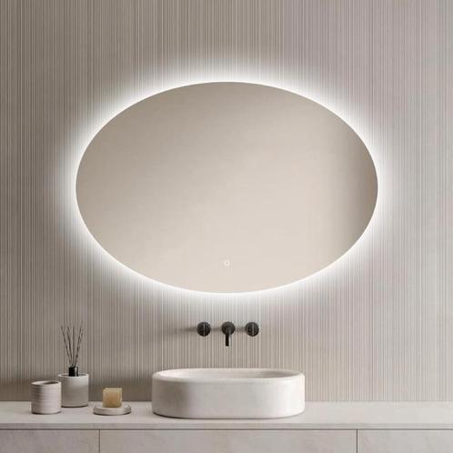 Loxa - Badkamerspiegel Rondo Led 100x70cm, Huis en Inrichting, Woonaccessoires | Spiegels, Rond, Nieuw, Verzenden