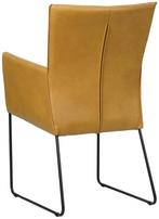 Cognac leren industriële eetkamerstoel - Granada leer Amber, Huis en Inrichting, Stoelen, Overige kleuren, Nieuw, Leer, Ophalen of Verzenden