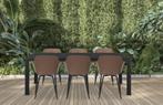 Zwarte tuintafel | Aluminium | 205 x 90cm, Tuin en Terras, Tuintafels, Verzenden, Nieuw, Rechthoekig, Kunststof