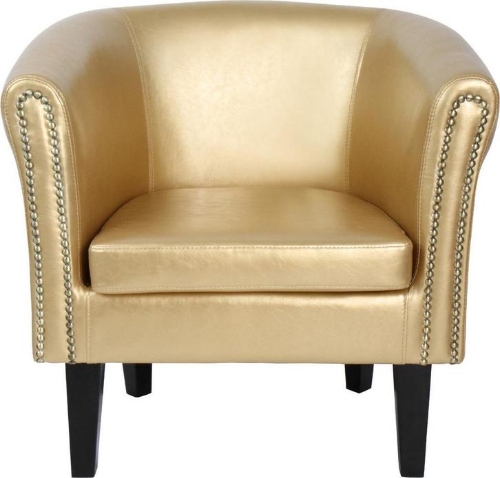 Chesterfield fauteuil - Goud - 67 x 72 x 60 cm, Huis en Inrichting, Tafels | Kaptafels, Nieuw, Verzenden