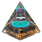 Orgonite Piramide Zwarte Toermalijn Flower Of Life en, Verzamelen, Mineralen en Fossielen, Verzenden