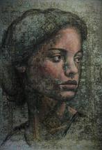 Jacqueline Klein Breteler - “Inward gaze.”-painting on a