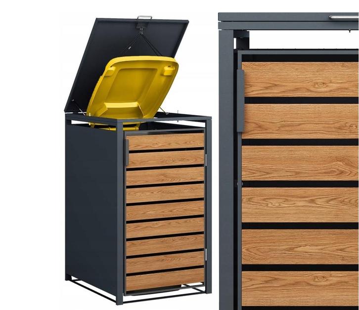 Moderne container ombouw antraciet - 68x80x116cm - voor 2..., Doe-het-zelf en Verbouw, Adembescherming, Accessoires, Nieuw, Ophalen of Verzenden