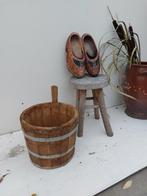 Kruk (3) - Hout - Emmer, kruk,klompen, Antiek en Kunst