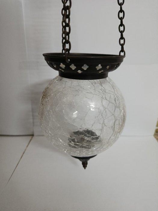 Plafondlamp (2) - Brons, Smeedijzer - hanglamp, Antiek en Kunst, Curiosa en Brocante