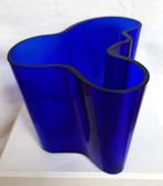 Iittala - Alvar Aalto - Vaas - Maljakko - Glas - Kobalt, Antiek en Kunst, Antiek | Glas en Kristal