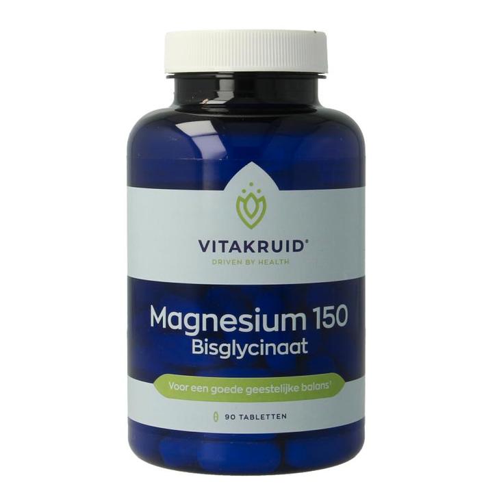 Vitakruid Magnesium 150 Bisglycinaat met 200mg L-Taurine 90, Sport en Fitness, Gezondheidsproducten en Wellness, Verzenden