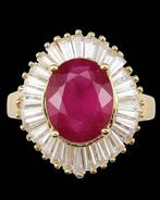 Robijn - Zilver, Ring van de Koninklijke Zon in Robijn: