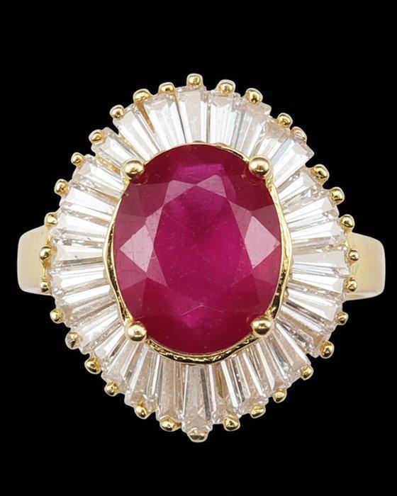 Robijn - Zilver, Ring van de Koninklijke Zon in Robijn:, Antiek en Kunst, Antiek | Boeken en Bijbels