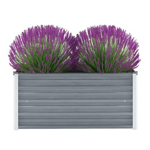 vidaXL Plantenbak verhoogd 100x40x45 cm gegalvaniseerd staal, Tuin en Terras, Bloembakken en Plantenbakken, 100 cm of meer, Nieuw