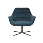 Direct Leverbaar Velvet fauteuil donkerblauw