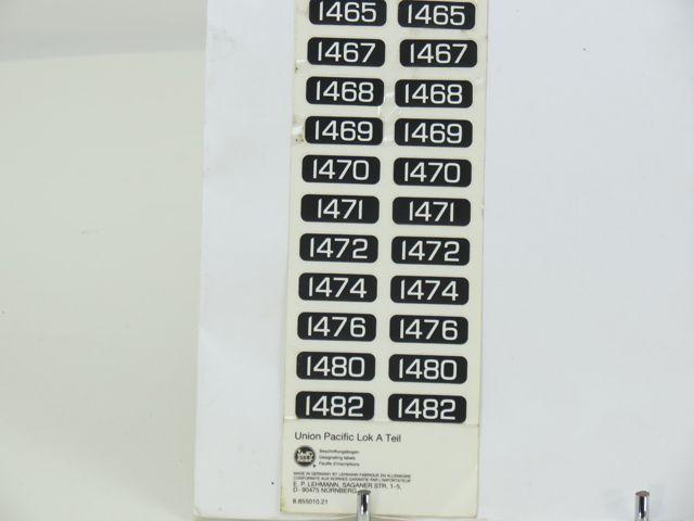LGB Stickervel 082 Union Pacific Lok A Teil (Toevoegingen), Hobby en Vrije tijd, Modeltreinen | Overige schalen, Overige typen