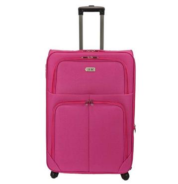 Bagage stoffen koffer 75cm 4 wielen trolley - Roze beschikbaar voor biedingen