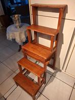 Klapstoel - Hout, Koper - Bibliotheekstoel/trap, Antiek en Kunst, Curiosa en Brocante