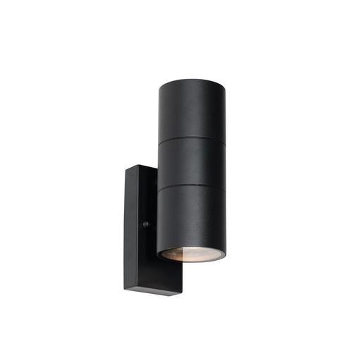Buiten wandlamp zwart 2-lichts AR70 met schemersensor - Duo, Tuin en Terras, Buitenverlichting, Nieuw, Minder dan 50 watt, Overige materialen