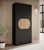 Meubella Kledingkast Orlin mat zwart 100 cm, 100 tot 150 cm, Nieuw, Modern, 50 tot 75 cm