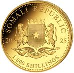 Somalië. 1000 Schilling 2025 Somalia Elephant Elefant 1 oz, Postzegels en Munten, Edelmetalen en Baren