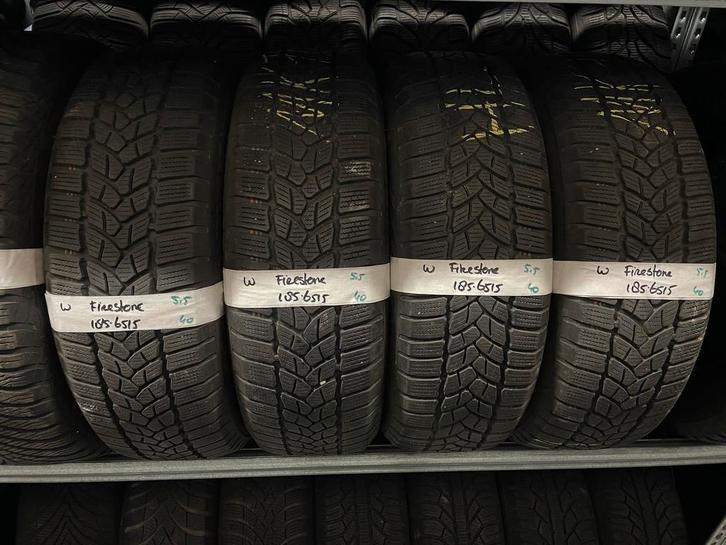 185-65-15 Firestone Winterbanden 5.5mm Inc Montage 185 65 15, Auto-onderdelen, Banden en Velgen, 15 inch, Winterbanden, 185 mm