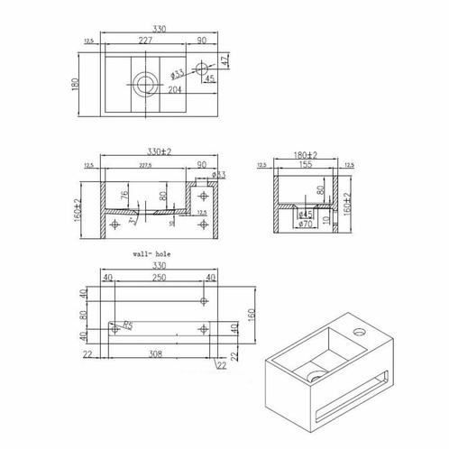 Fontein met Handdoekhouder Best Design Mona Solid Surface, Doe-het-zelf en Verbouw, Sanitair, Ophalen of Verzenden