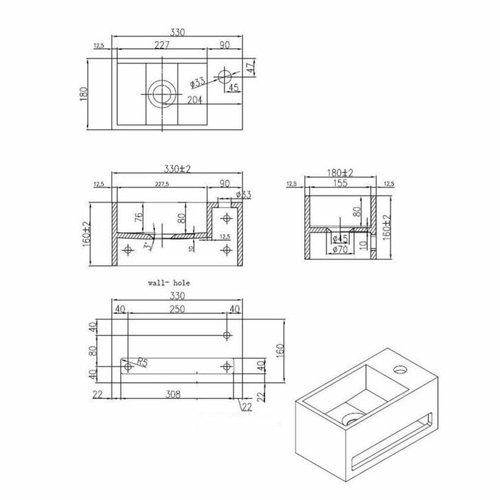 Fontein met Handdoekhouder Best Design Mona Solid Surface, Doe-het-zelf en Verbouw, Sanitair, Ophalen of Verzenden