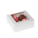 HoM Cupcake Doosje 4 Wit (incl. tray met venster) 100st, Verzenden, Nieuw