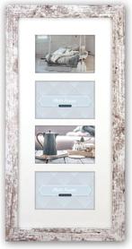 ZEP - Houten multi fotolijst wit/bruin Nelson 6 4Q voor 4, Verzenden, Nieuw