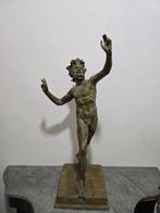 sculptuur, Fauno Danzante - 78 cm - Gepatineerd brons, Antiek en Kunst, Antiek | Keramiek en Aardewerk