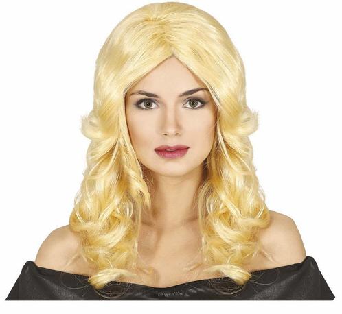Blonde Pruik Slag, Hobby en Vrije tijd, Feestartikelen, Nieuw, Verzenden