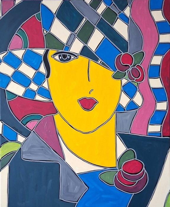 Patricia Kleyman - Elégante Parisienne sur Les Champs, Antiek en Kunst, Kunst | Designobjecten