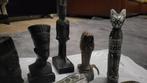 Figuur - Figurines égyptiennes décoratives - lot (9) - Steen, Antiek en Kunst, Antiek | Speelgoed