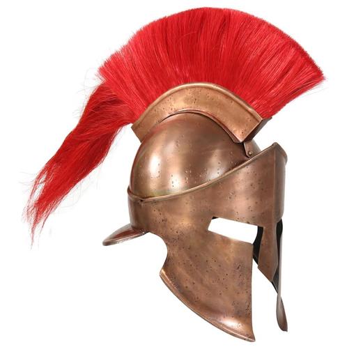vidaXL Soldatenhelm Grieks replica LARP staal koperkleurig, Verzamelen, Overige Verzamelen, Nieuw, Verzenden