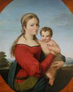 Nazarene School (XIX) - Maria with Jesus Child, Antiek en Kunst, Kunst | Schilderijen | Klassiek