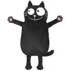 Kruikzak Ed the Cat - Zwart Pluche - Natuurlijk Rubber - 36x, Huis en Inrichting, Ophalen of Verzenden, Nieuw