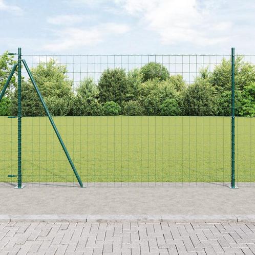 vidaXL Euro Fence met 7 flenspalen 1.5x10 m gegalvaniseerd, Tuin en Terras, Schuttingen, Nieuw, IJzer, Verzenden