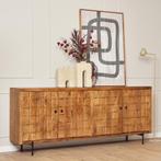 *WOONWINKEL* Starfurn Brandy Dressoir Van Mangohout 220 Cm, Huis en Inrichting, Kasten | Dressoirs, Verzenden, Nieuw