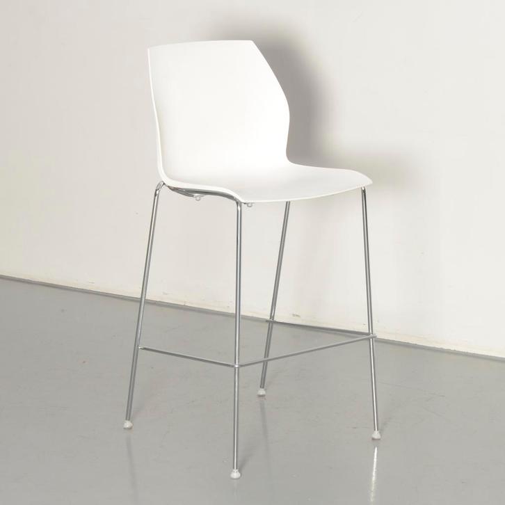 Kastel Kalea designbarkruk, wit, oranje, Huis en Inrichting, Barkrukken, Ophalen of Verzenden