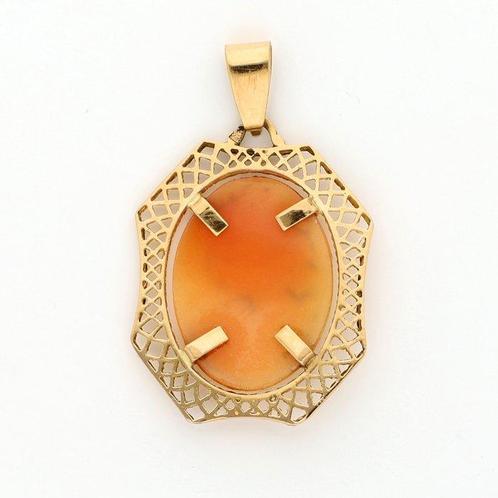 Zonder Minimumprijs - Hanger - 18 karaat Geel goud - Camee, Sieraden, Tassen en Uiterlijk, Antieke sieraden