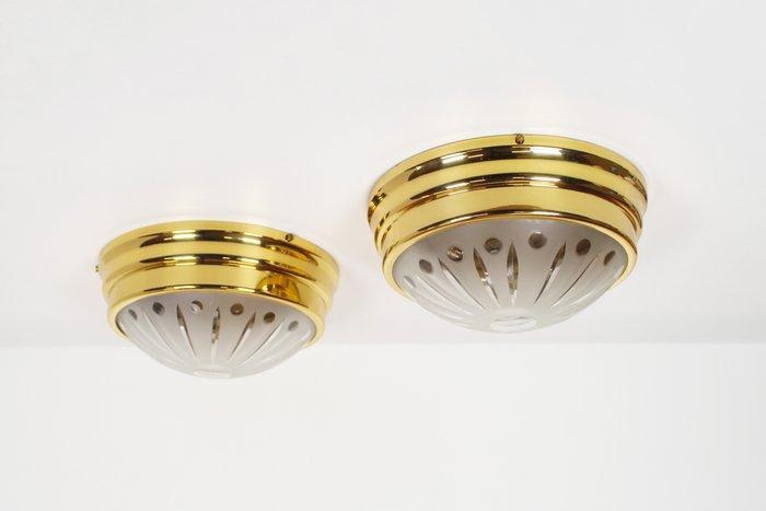 Kaiser Leuchten - Plafondlamp (2) - Verguld messing - Art, Antiek en Kunst, Antiek | Lampen