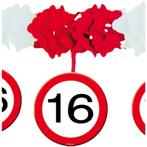 Slinger met Onderhanger 16 Jaar Verkeersbord 4m, Hobby en Vrije tijd, Feestartikelen, Verzenden, Nieuw