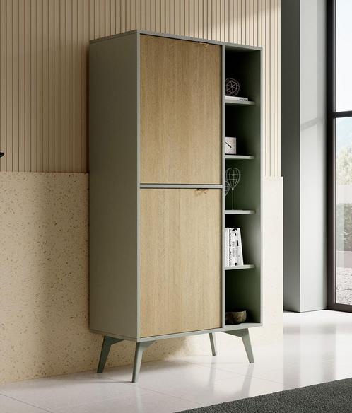 Boekenkast groen Scandinavisch 80x38x160 cm, Huis en Inrichting, Kasten | Boekenkasten, 25 tot 50 cm, Nieuw, 150 tot 200 cm, 50 tot 100 cm