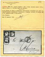 Italiaanse oude staten - Sardinië 1858 - 10 cent + 20 cent +, Gestempeld