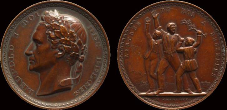 1773-1867 Belgium Jouvenel Jean-baptiste /jouvenel Adolph..., Postzegels en Munten, Penningen en Medailles, Verzenden