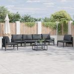 vidaXL Tuin Sofa Set 6 pcs Antraciet Staal, Verzenden, Nieuw