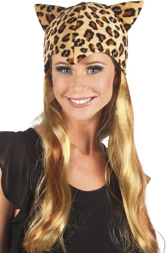 Pruik Sweet Cheetah met Muts, Kinderen en Baby's, Speelgoed | Overig, Verzenden
