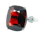 Ring - 14 karaat Witgoud, Levend tot intens rood (Birma) -, Sieraden, Tassen en Uiterlijk, Ringen, Nieuw